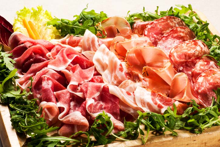 Platter of cold cuts